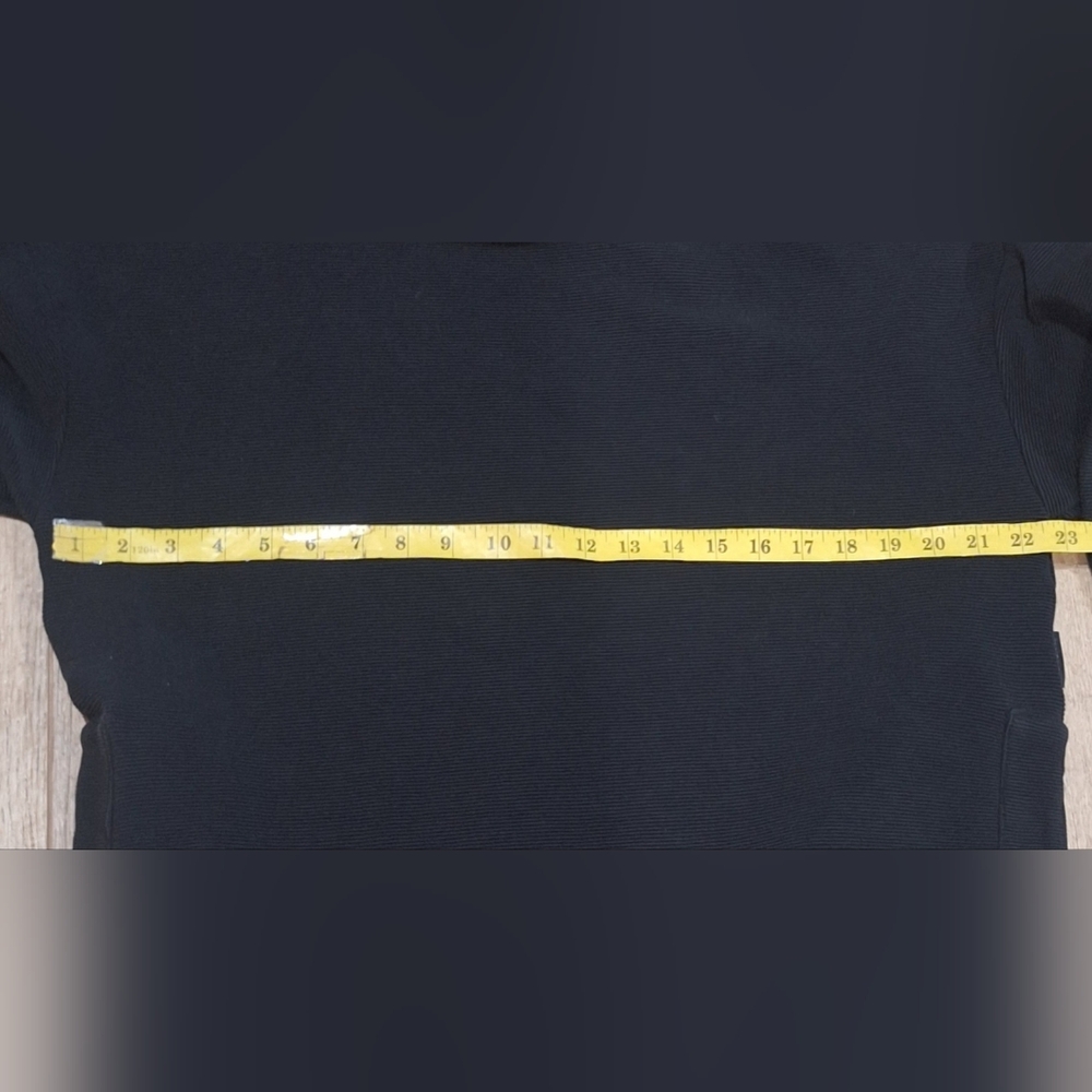 Varley Black Mae Longline Side Zip Ribbed Oversized Sweatshirt Sz. S - Picture 7 of 8